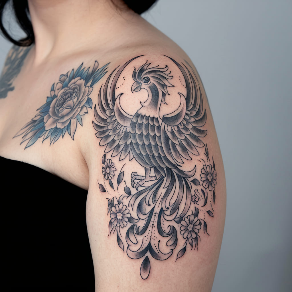 Black and Gray Phoenix