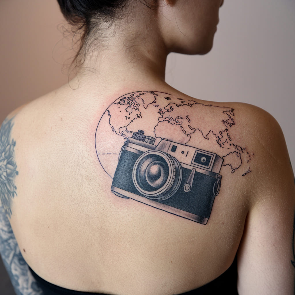 Camera with a World Map