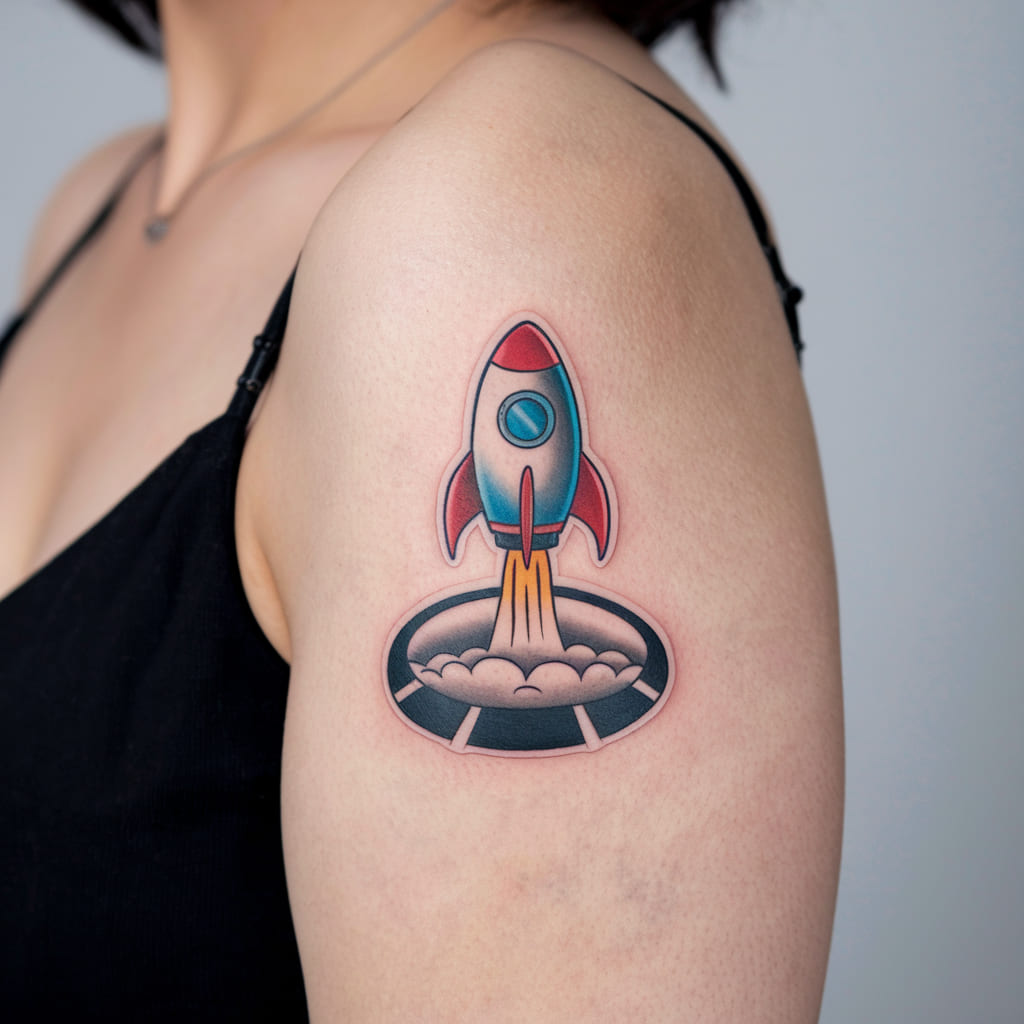 Cute Rocket Ship