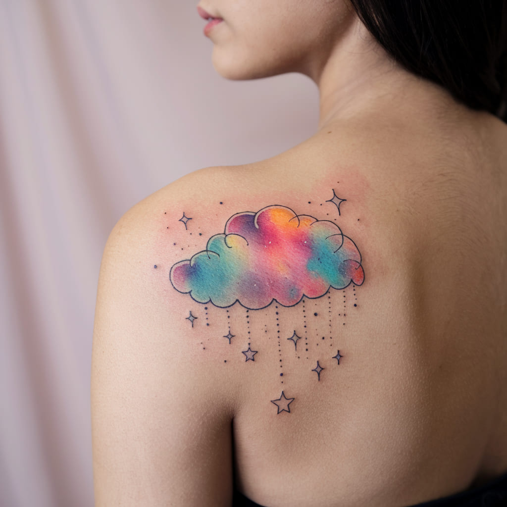 Dreamy Cloud with Stars