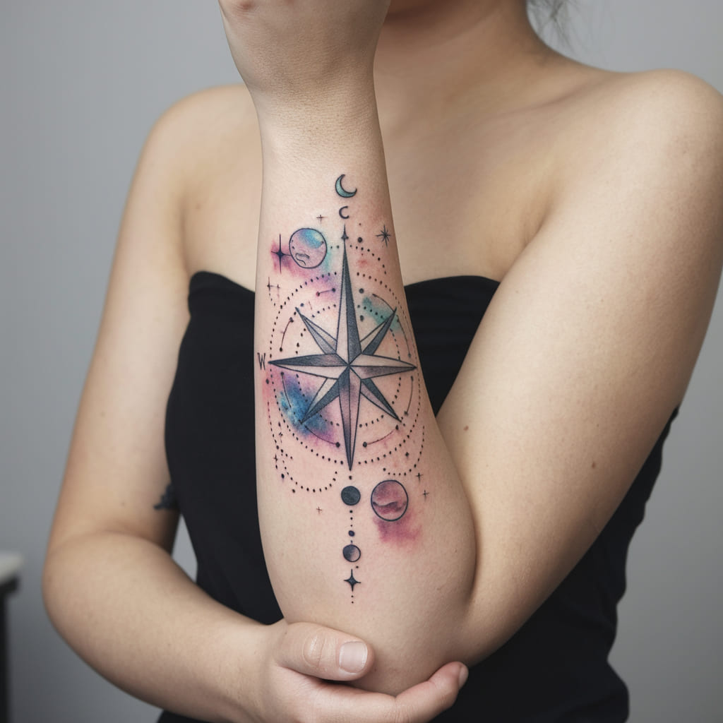 Elegant Celestial Compass