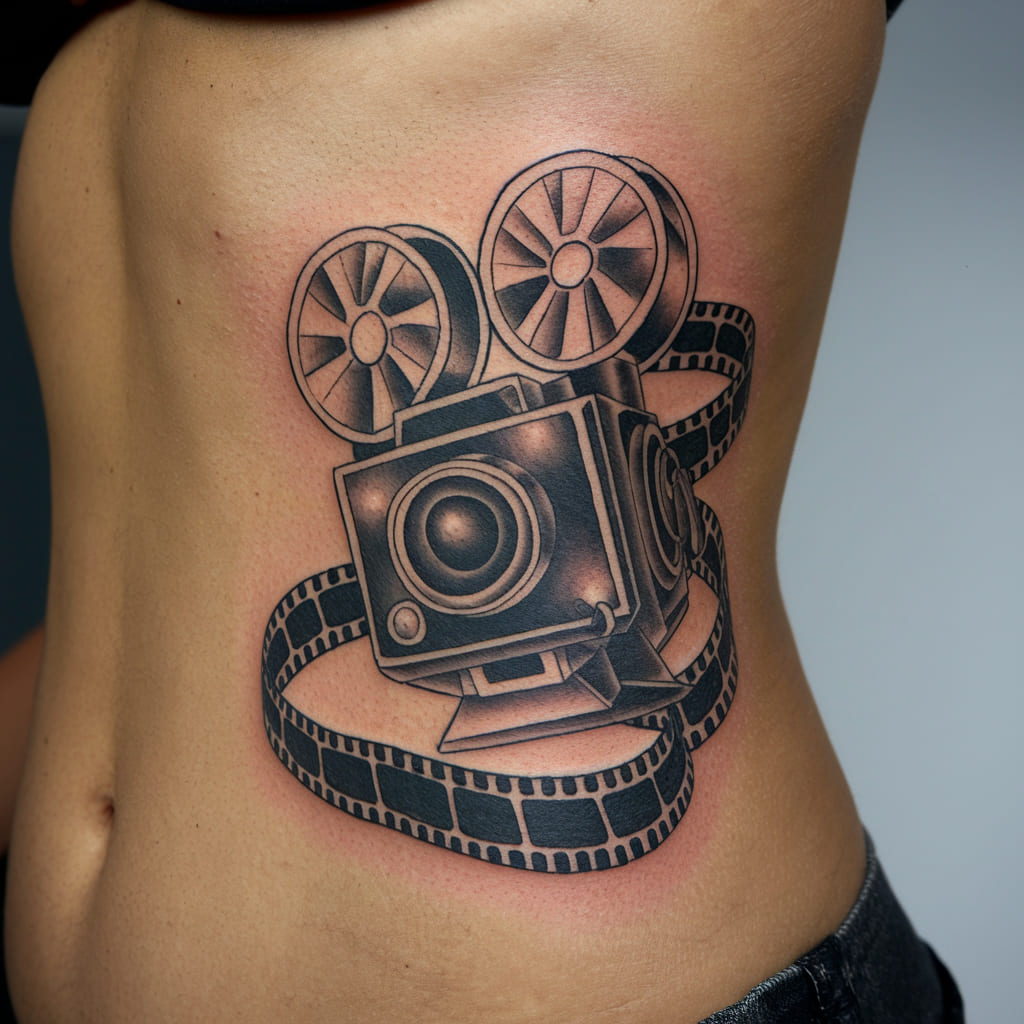 Film Strip Camera on the Ribcage