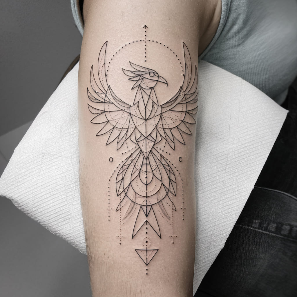 Geometric Phoenix Design