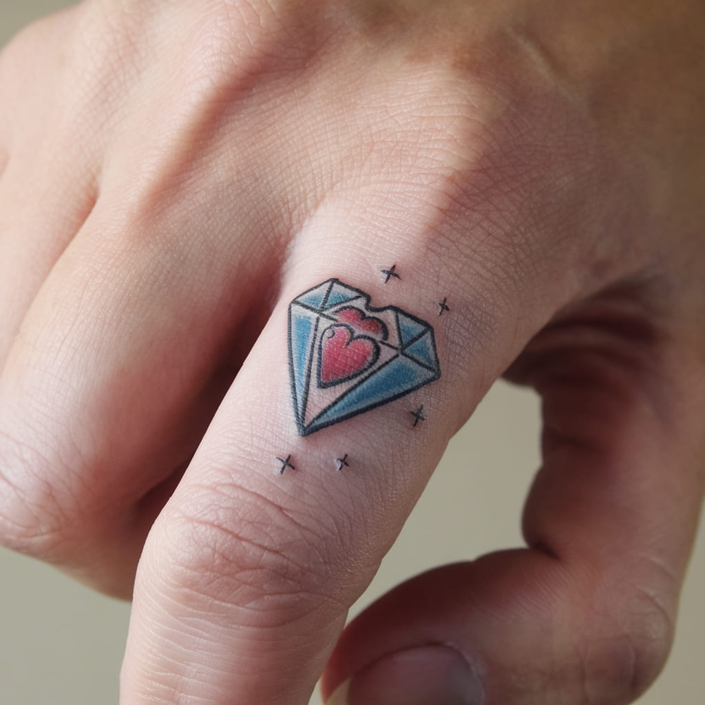 Heart Inside a Diamond