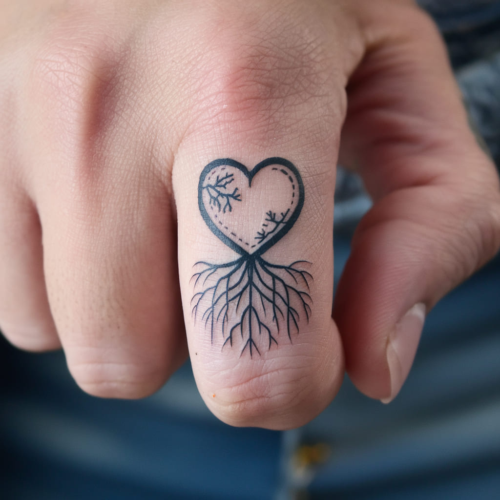 Heart and Tree Roots