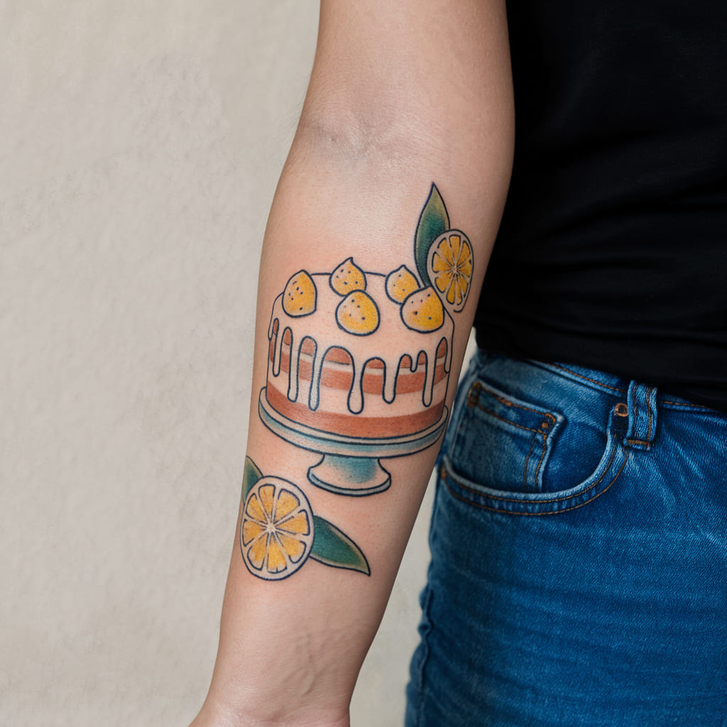 Lemon Drizzle Cake on the Forearm