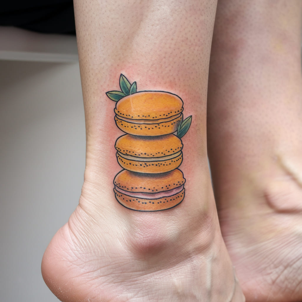 Lemon Macaron Stack on the Ankle