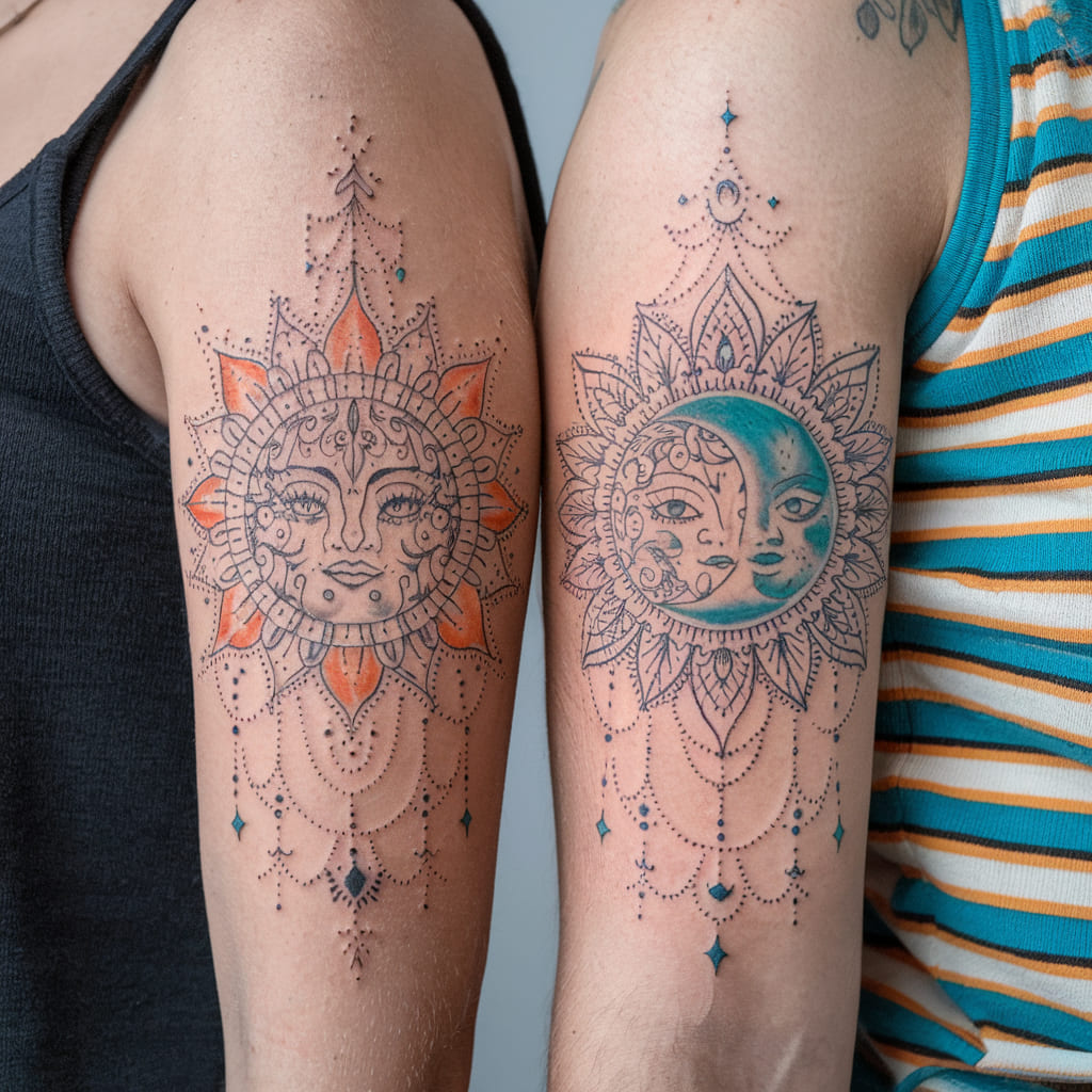 Ornate Sun and Moon Mandala