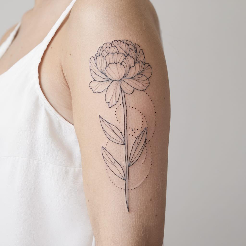 Peony Stem and Dot Work