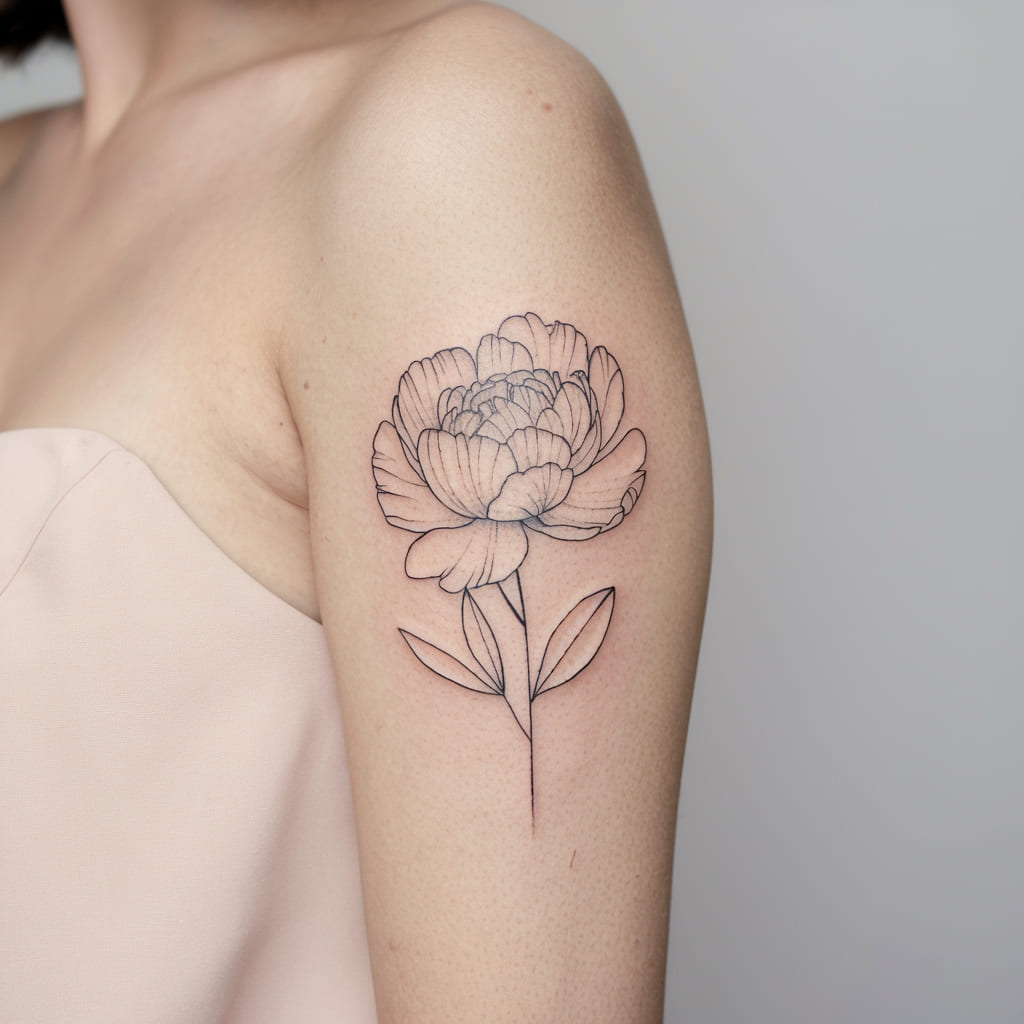 Peony in Negative Space