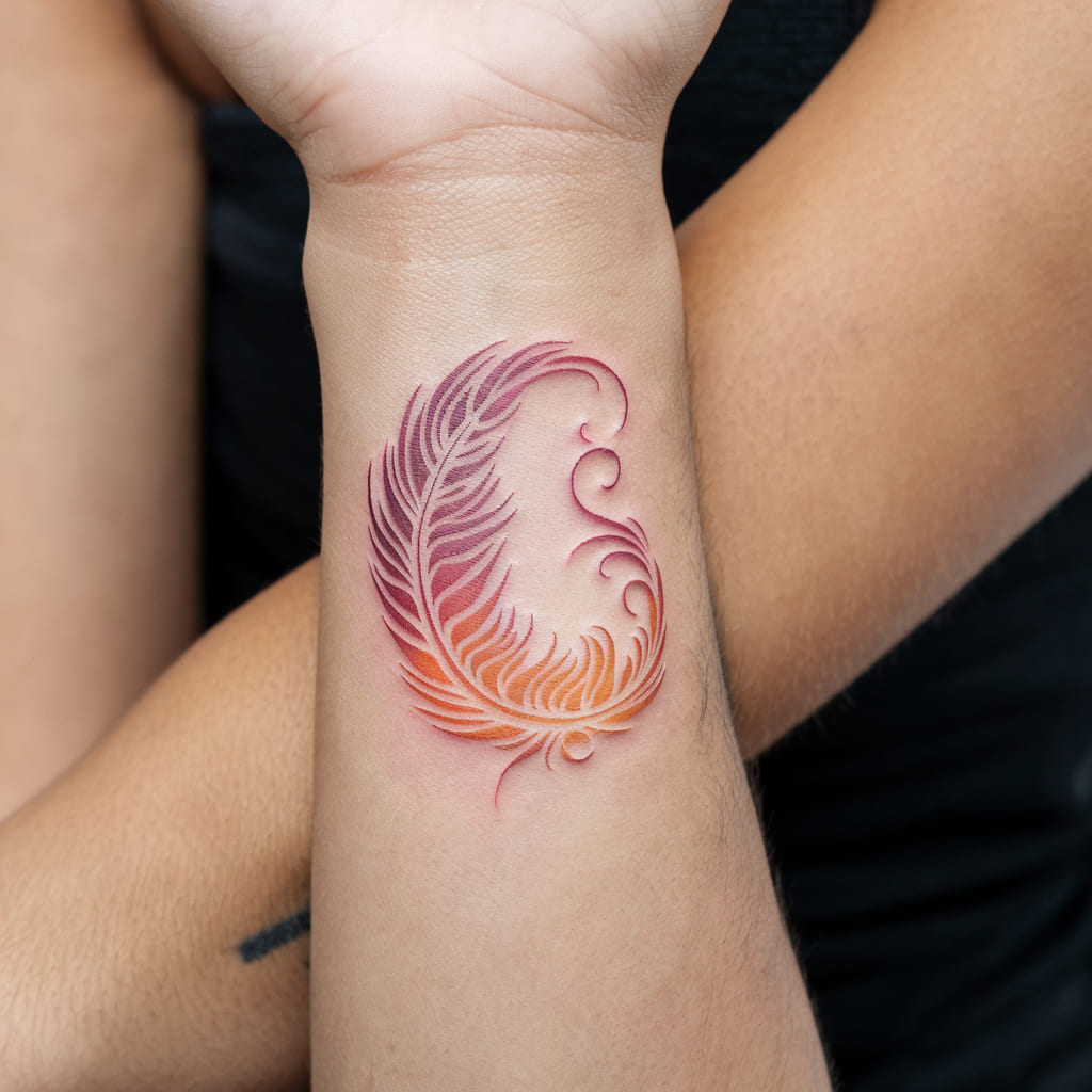 Phoenix Feather Tattoo