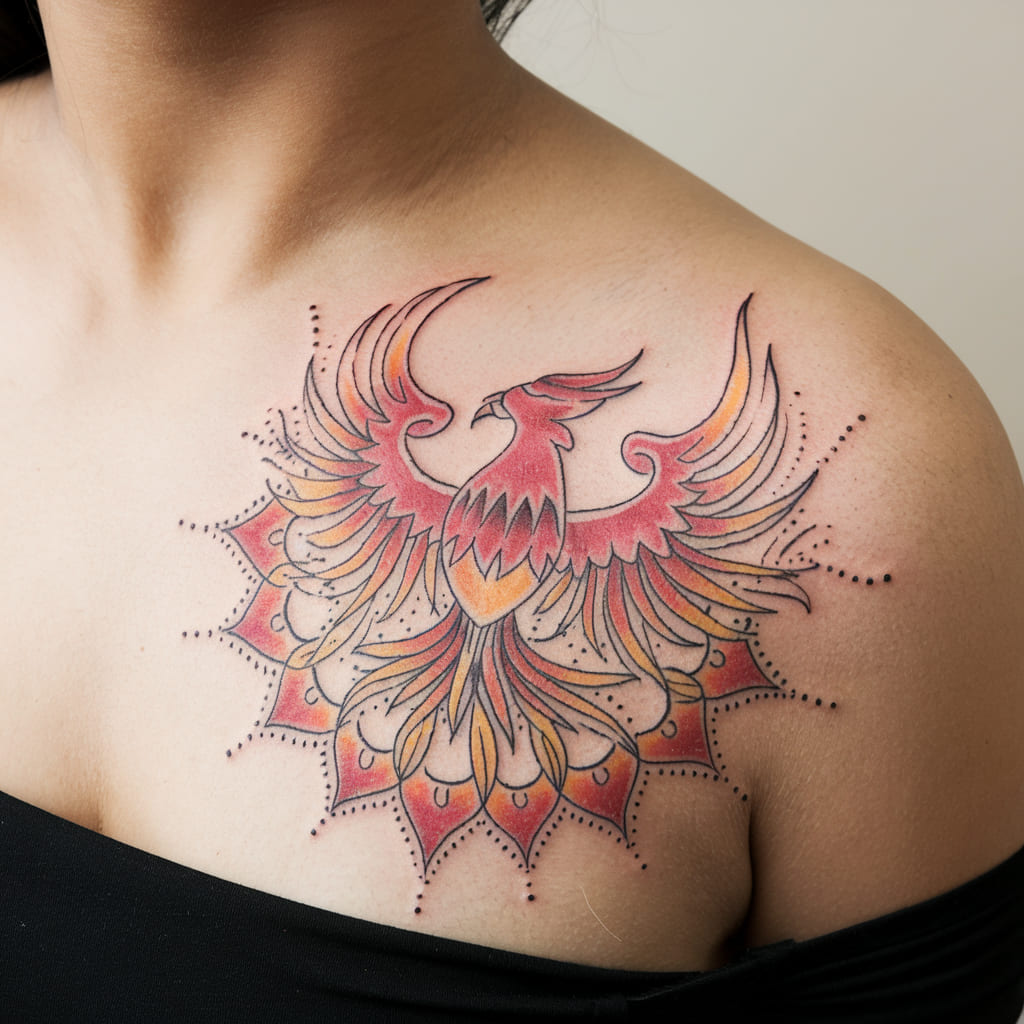 Phoenix with Mandala