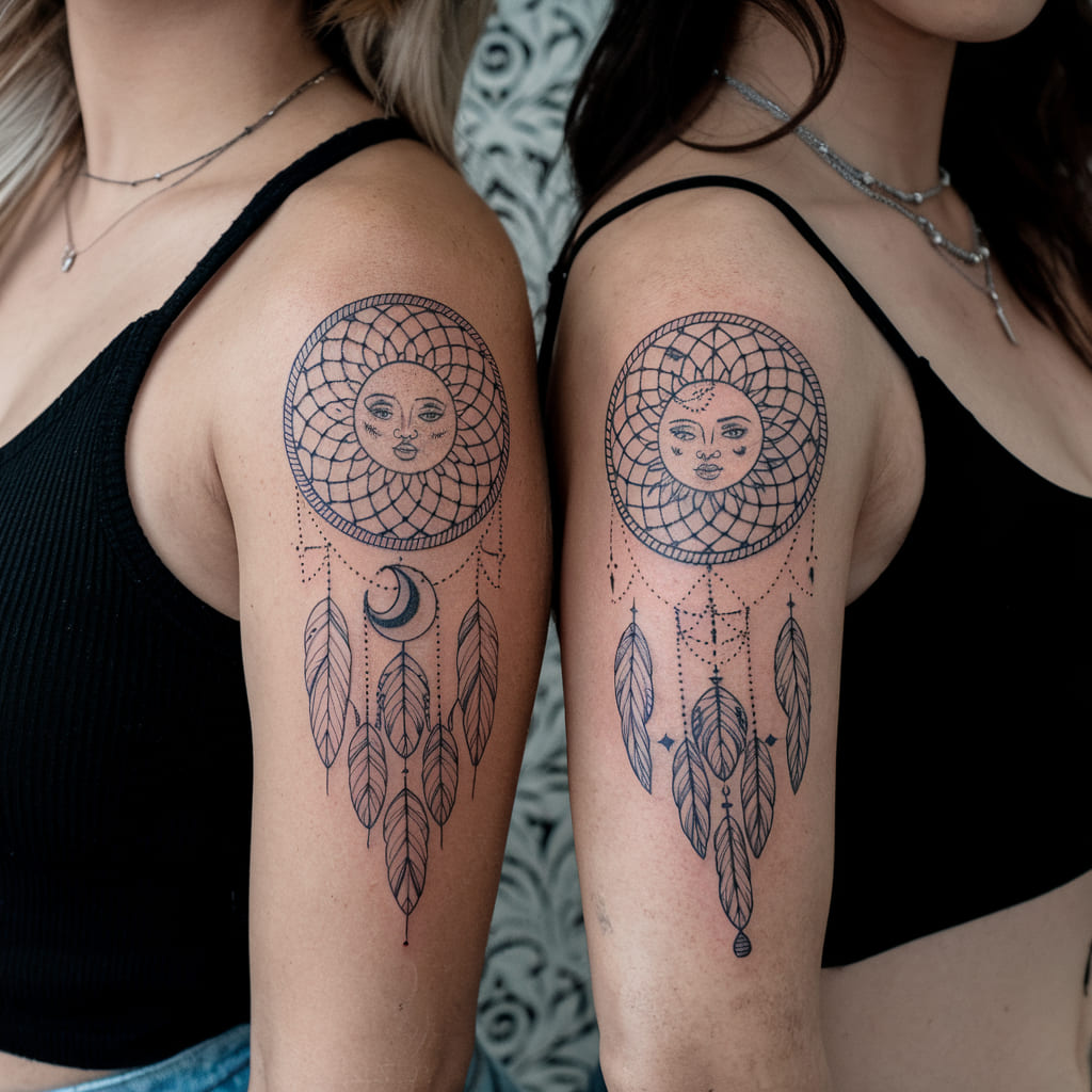 Sun and Moon in a Dreamcatcher