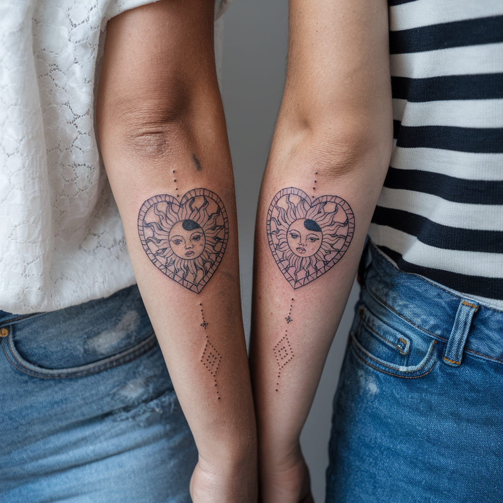 Sun and Moon in a Heart