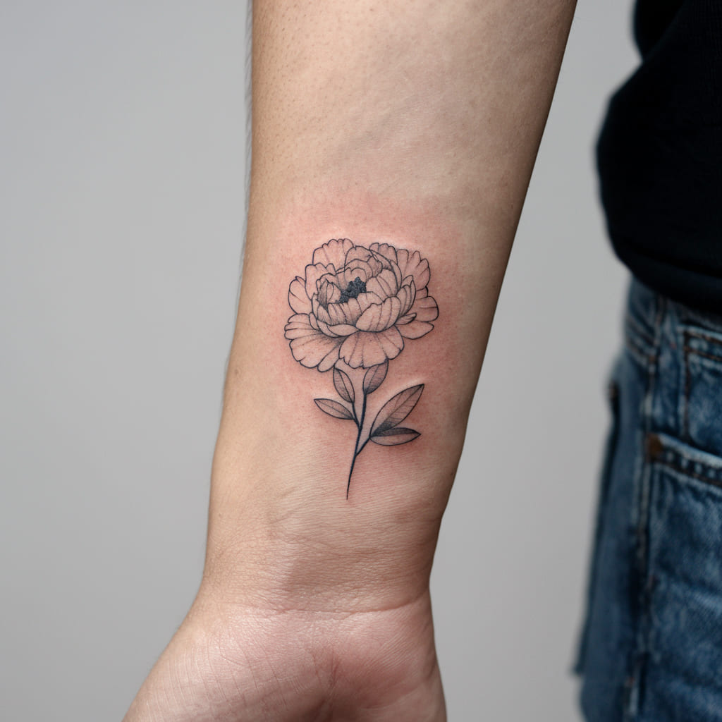 Tiny Wrist Peony