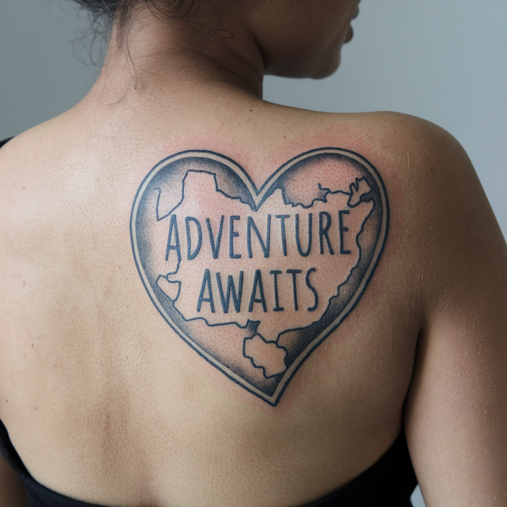 Adventure Awaits Heart Map