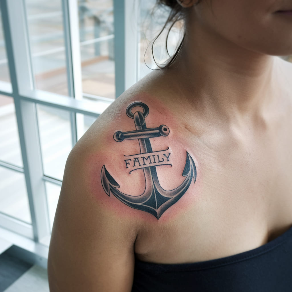 Anchor Family Tattoo