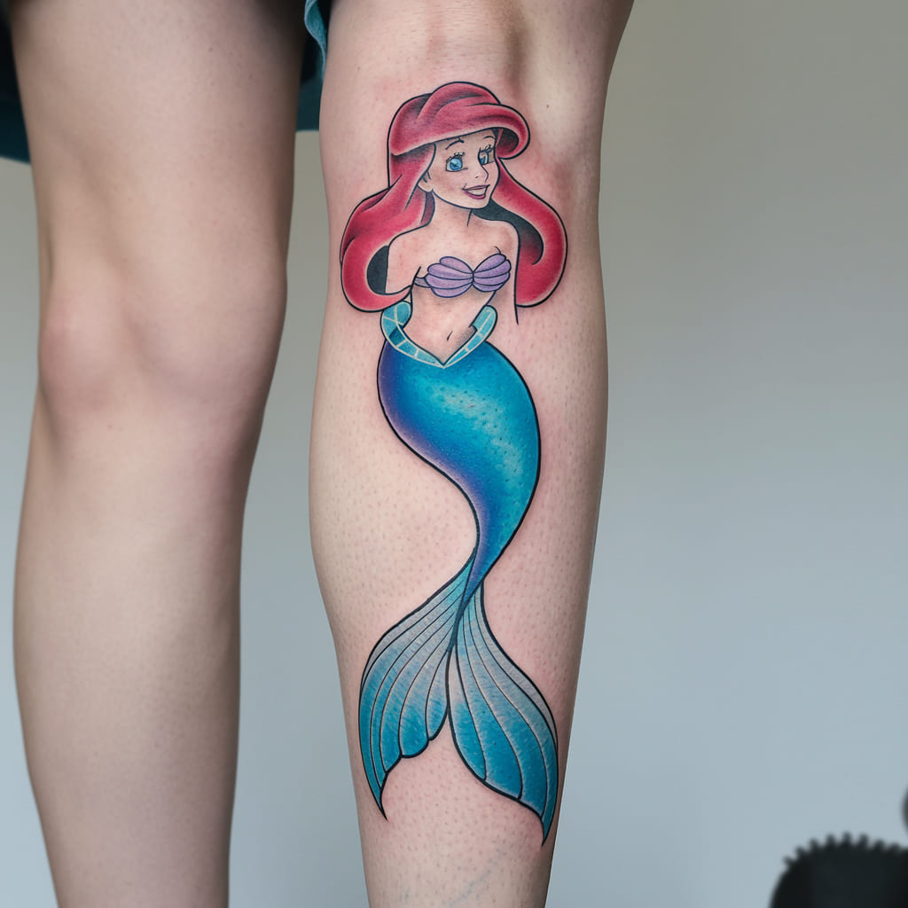 Ariel Mermaid Tail Tattoo