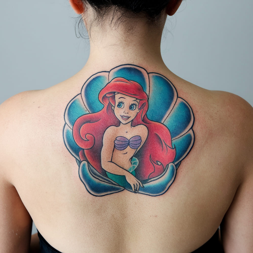 Ariel Shell Tattoo