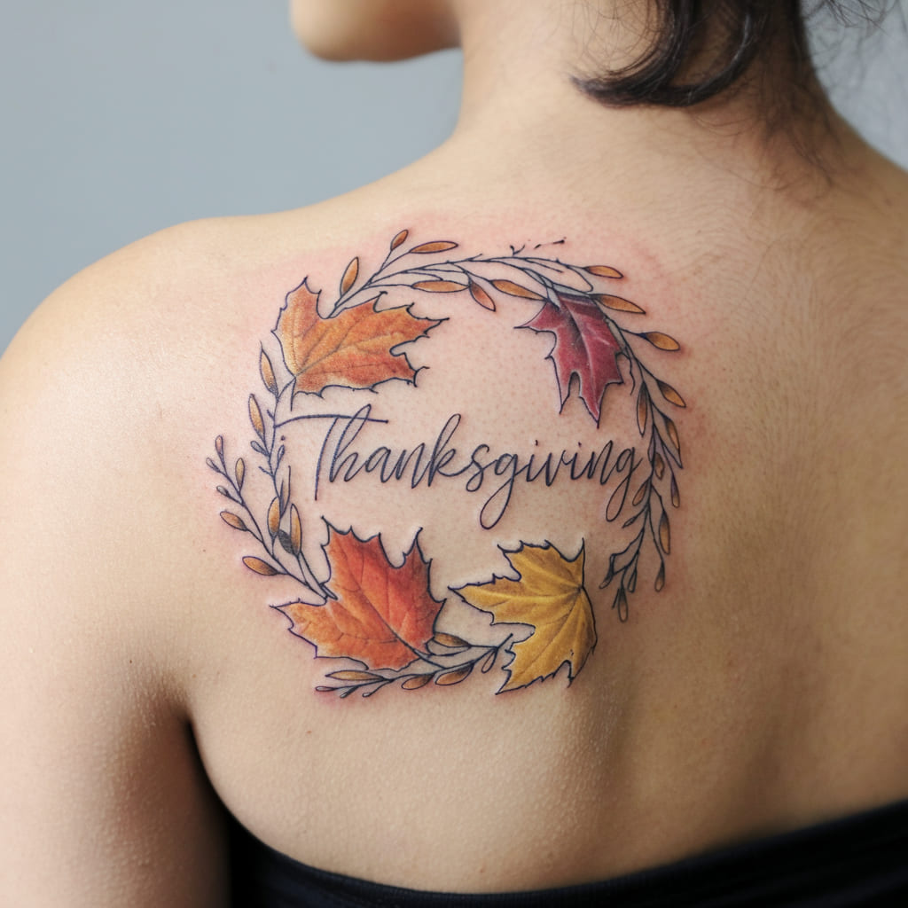 Autumn Wreath Tattoo