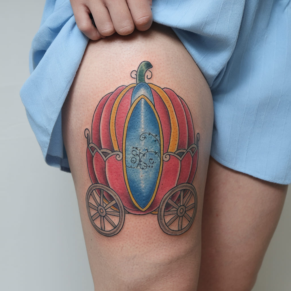 Cinderella Pumpkin Carriage Tattoo