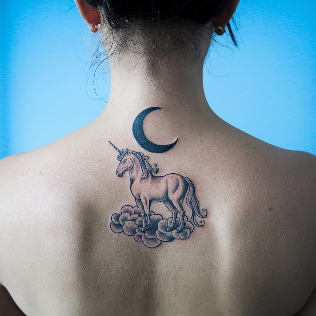 Crescent Moon and Unicorn