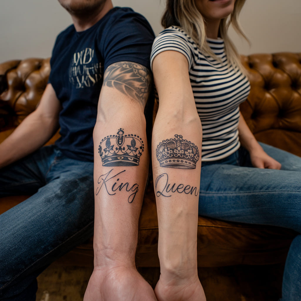 Crown Tattoos for the Queen and King