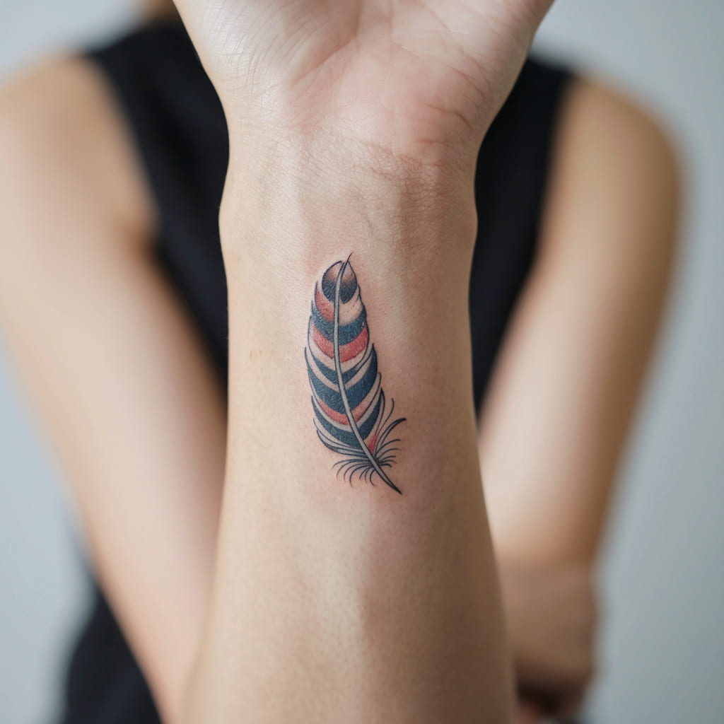 Graceful Feather Tattoo