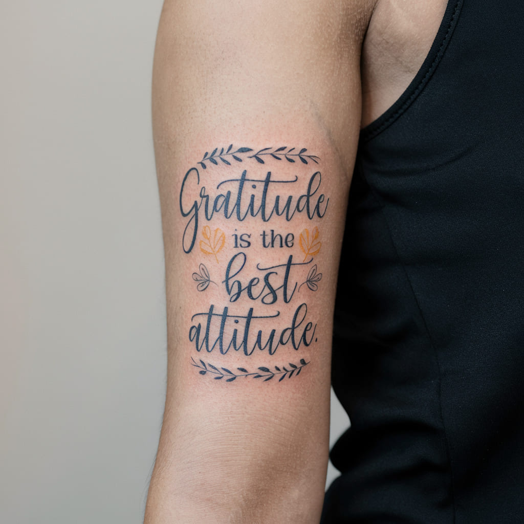 Gratitude Quote Tattoo