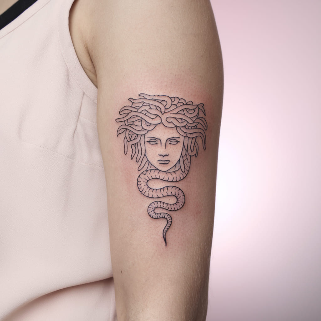 Medusa Head in a Snake Spiral