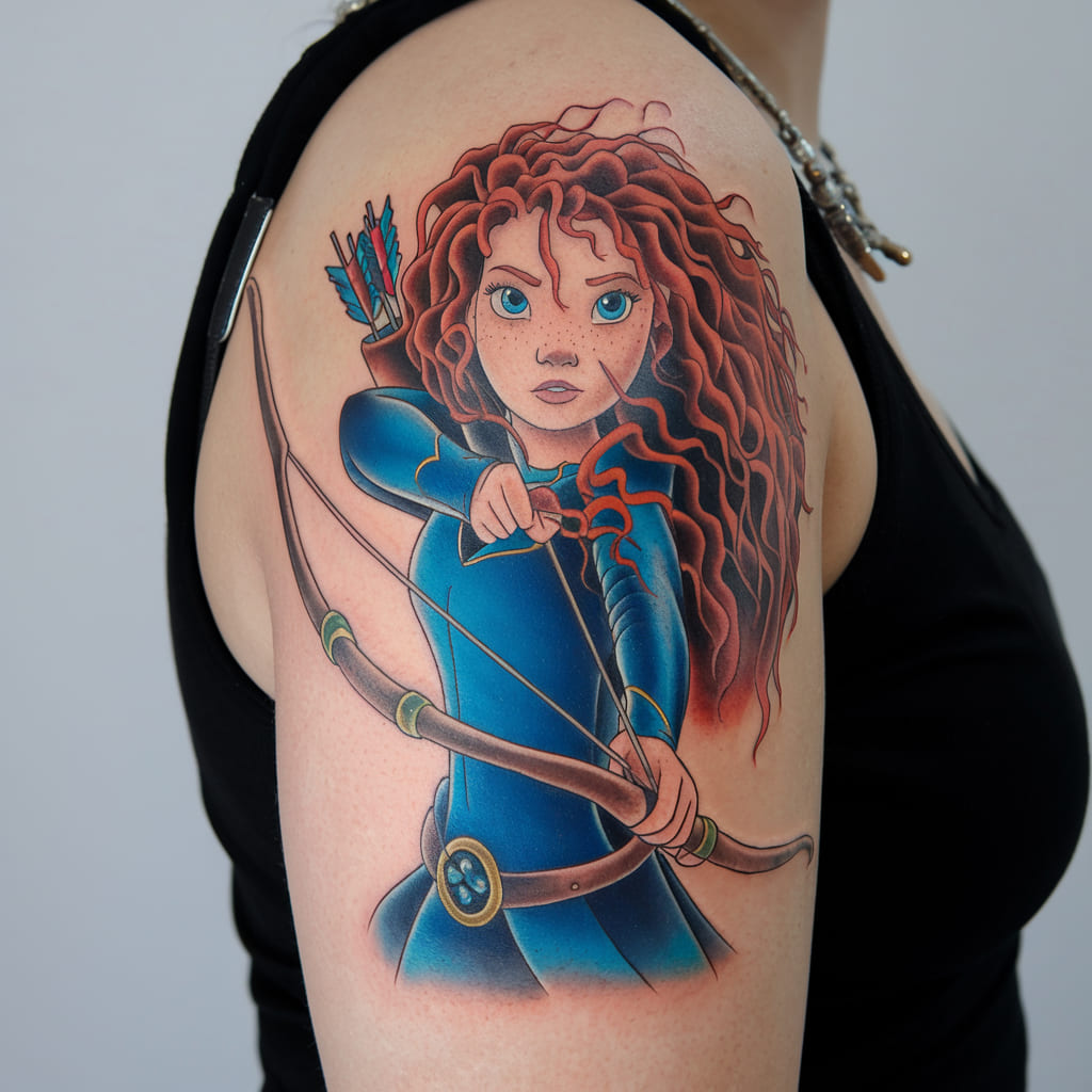 Merida Bow and Arrow Tattoo