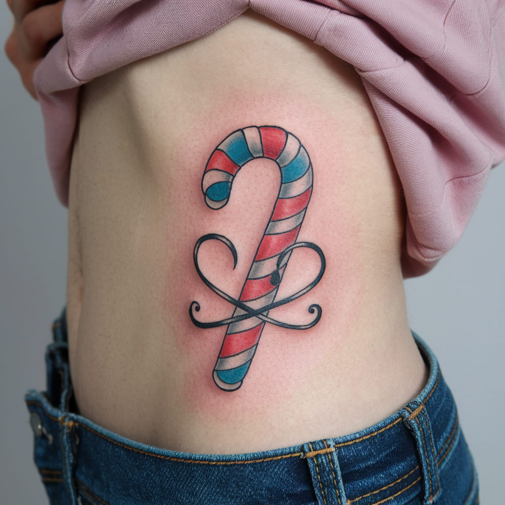 Mini Candycane with a Heart Loop