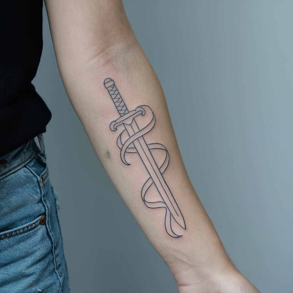 Minimalist Line Sword