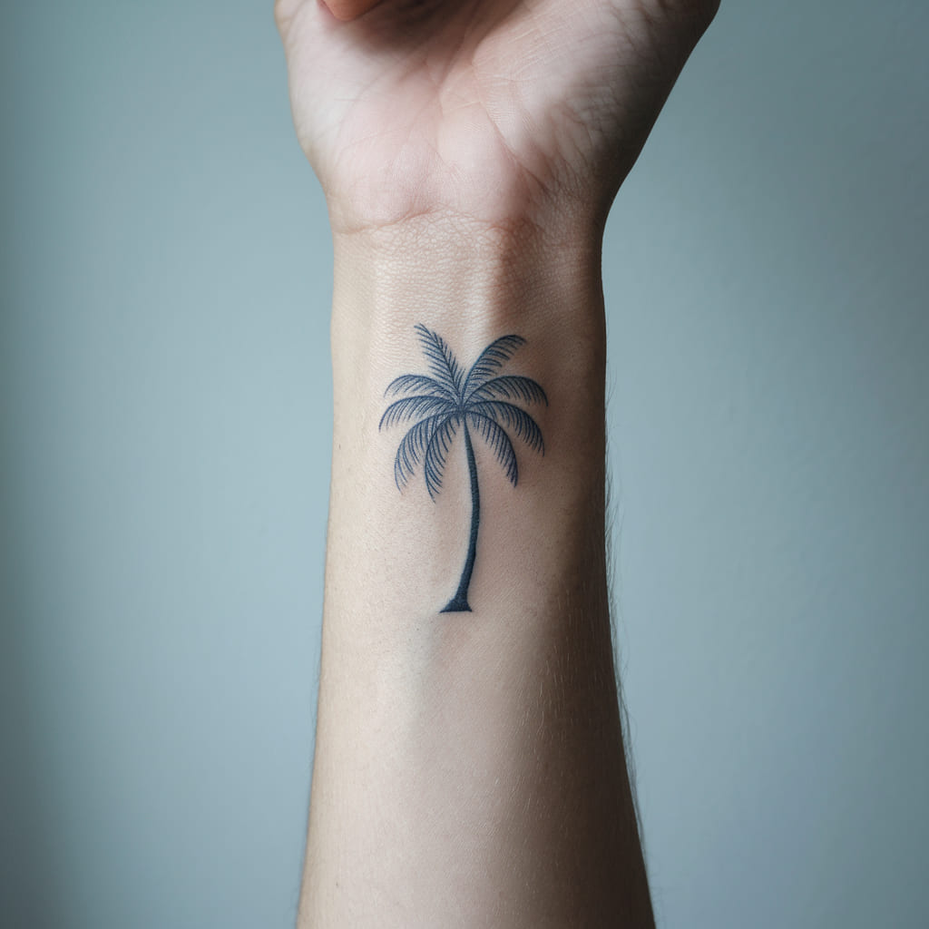 Minimalist Palm Tree