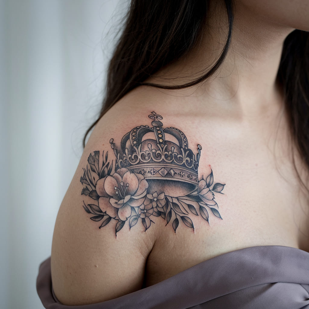 Sleeping Beauty Crown Tattoo