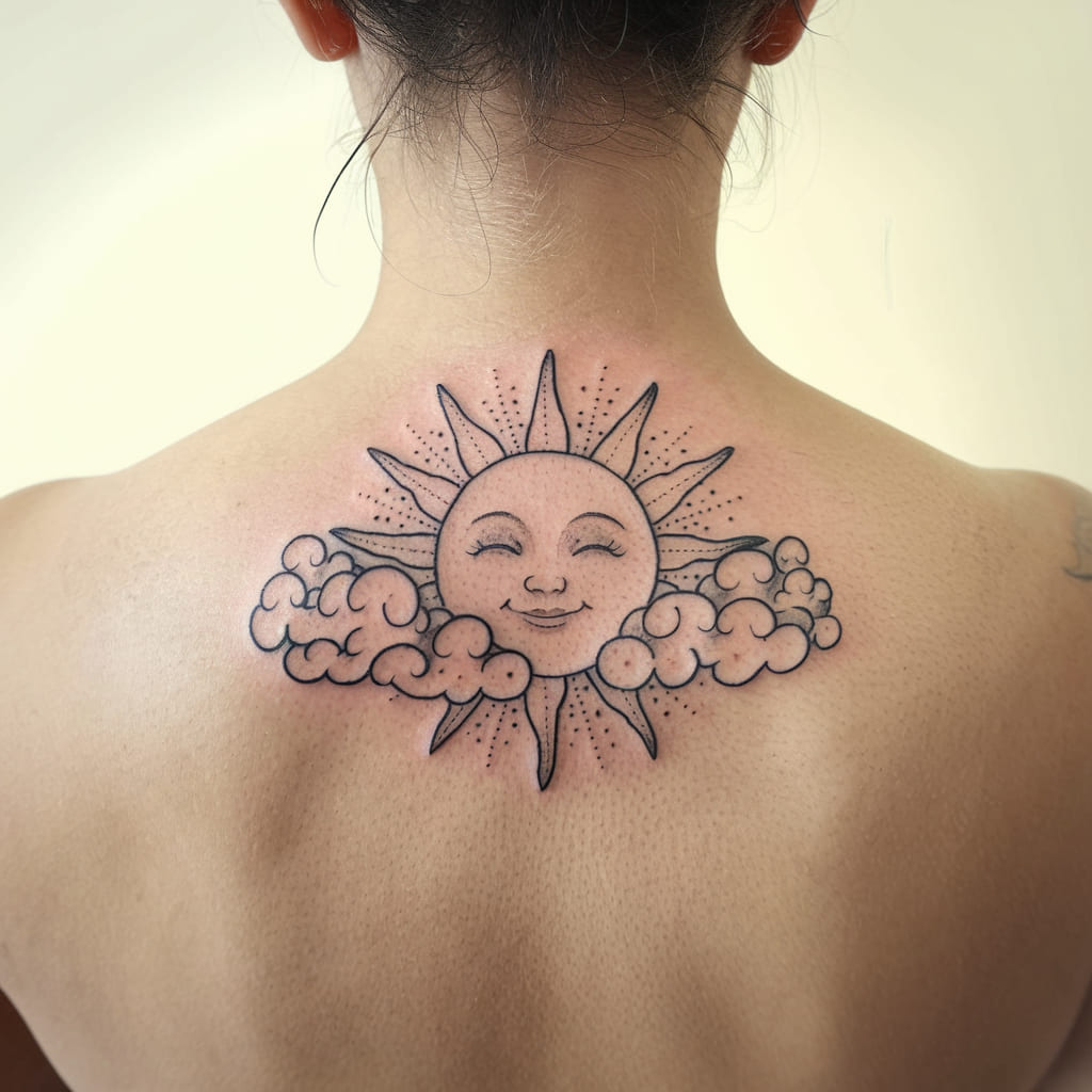 Smiling Sun with Clouds