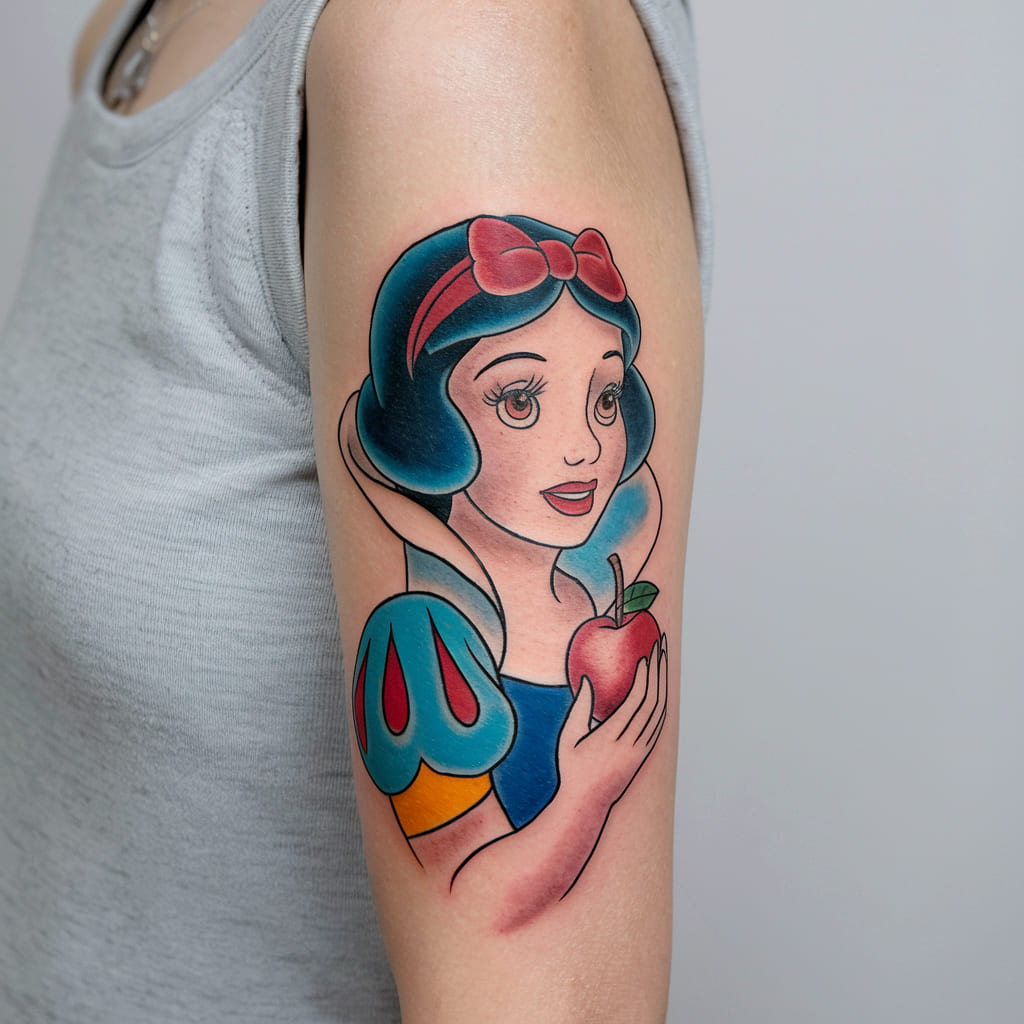 Snow White Poison Apple Tattoo