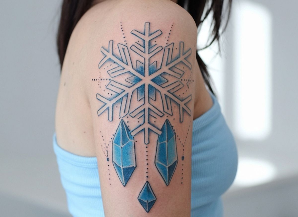 22 Beautiful Snowflake Tattoos That Will Melt Your Heart