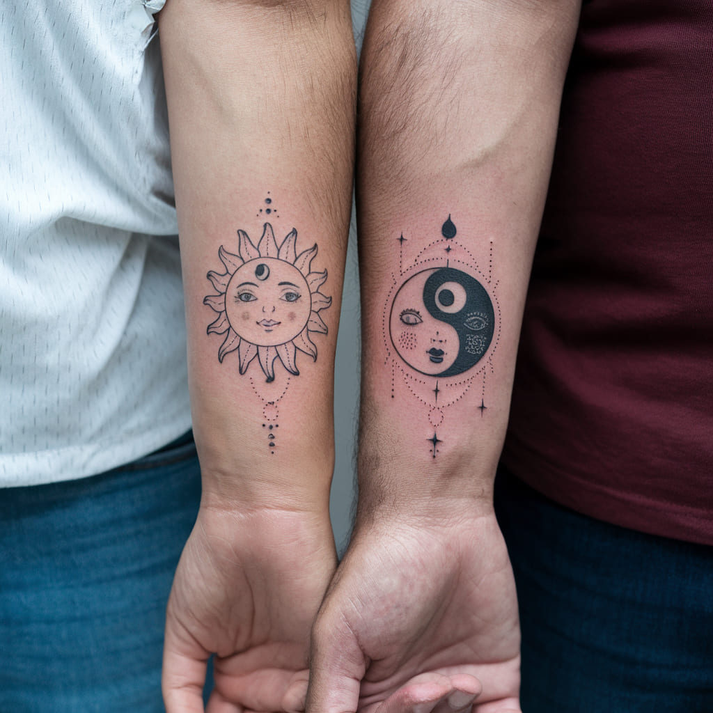 Sun and Moon Yin and Yang