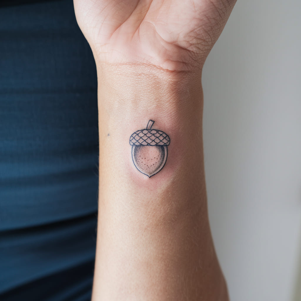 Sweet Acorn Tattoo