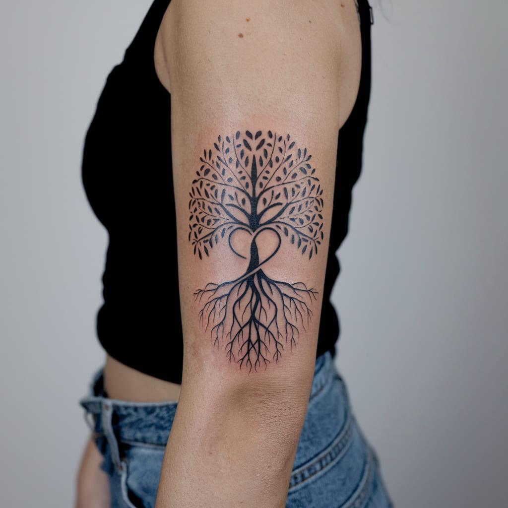 Tree Roots Family Tattoo