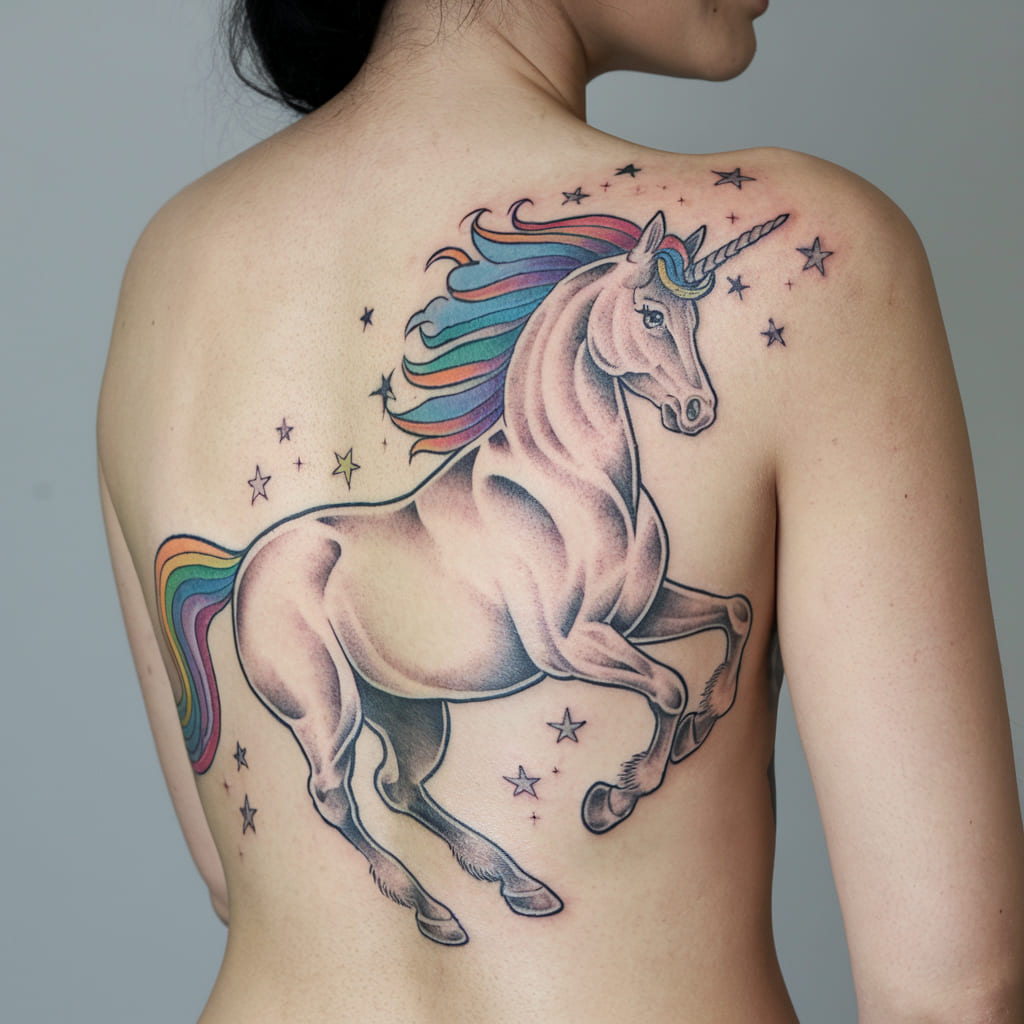 Unicorn with Stars