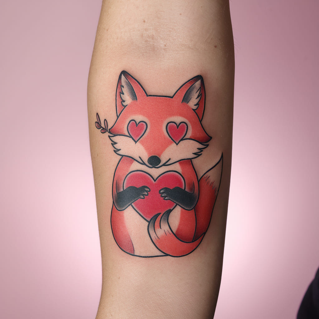 Whimsical Heart Fox