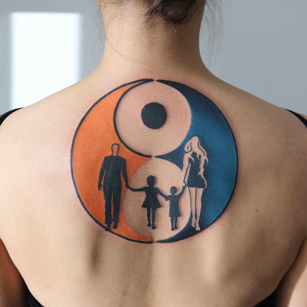 Yin Yang Family Tattoo